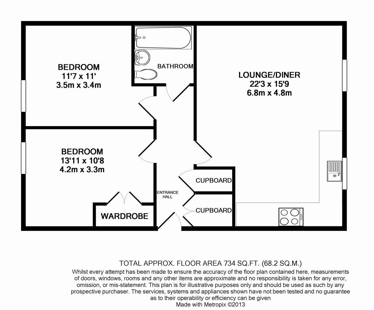 Floorplan for Black Horse Way, Horsham